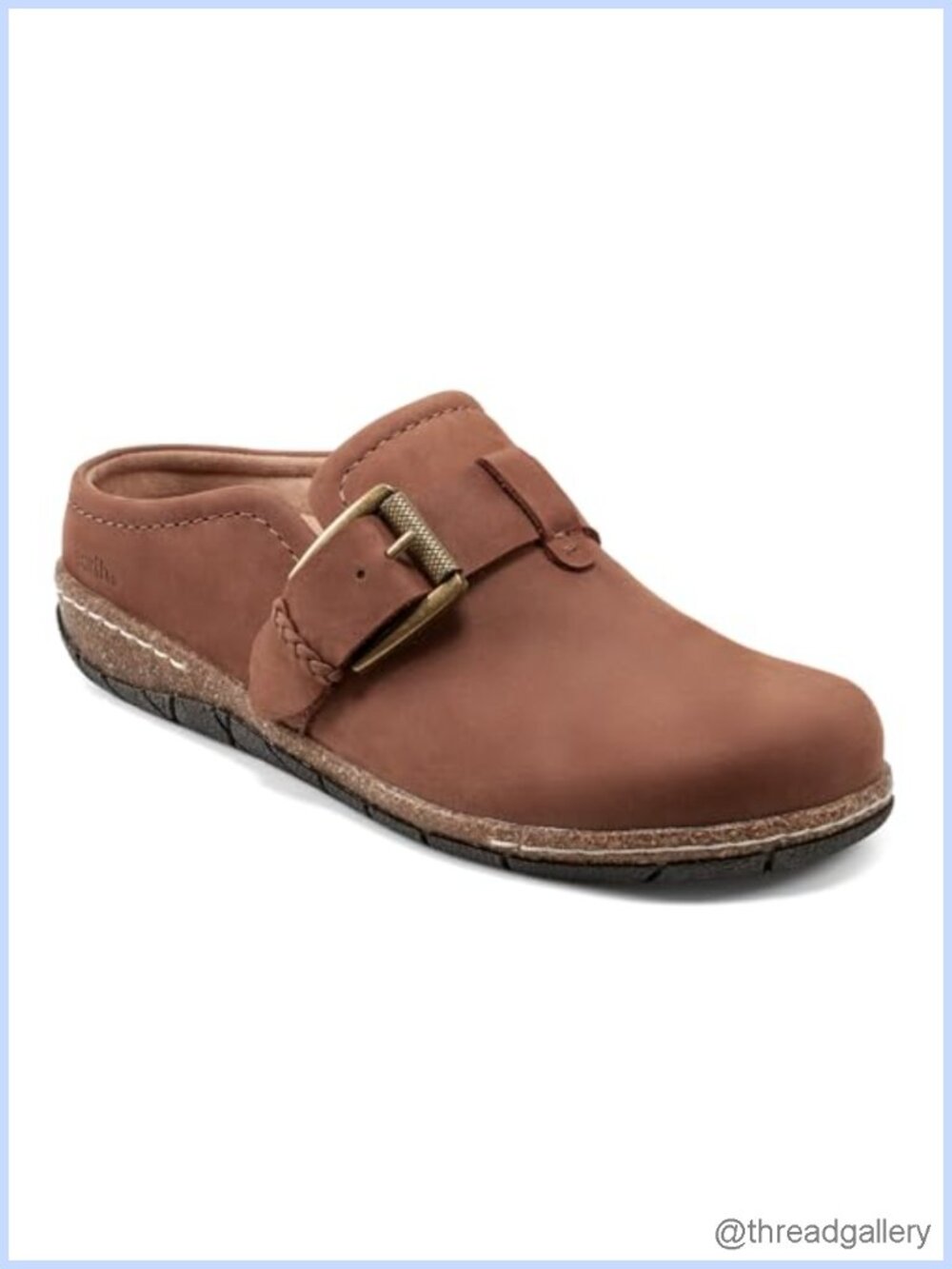 Earth ERAS Women's Leather Clog Mule Pull-On Cushioned Lightweight